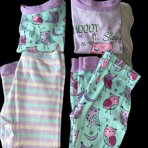 Member Mark 4-piece girls pajamas 2T